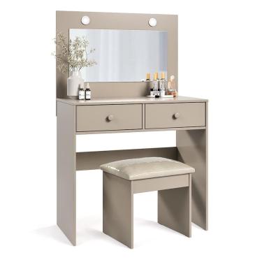 Imagem de Penteadeira Camarim Maia com Banqueta Almofadada - Móveis Luapa