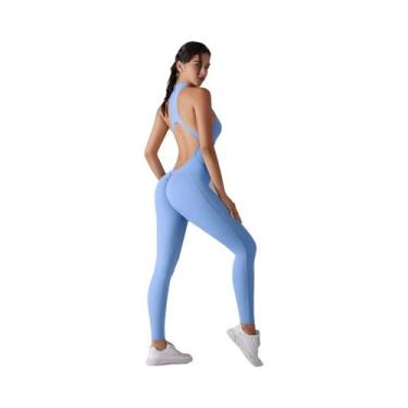 Imagem de Macacão Esportivo Feminino Com Controle De Abdômen E Efeito Levanta Bu