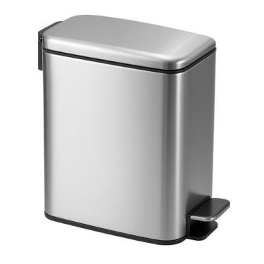 Imagem de Lixeira De Inox Línea 5l Com Pedal Para Banheiro Escritório - PowerMai