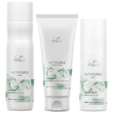 Imagem de Wella NutriCurls Shampoo 250ml, Condicionador 200ml e Creme 150ml