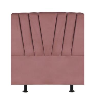 Imagem de Cabeceira Solteiro Cama Box Estofada 100 Cm Antonella Veludo rosé