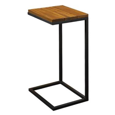 Imagem de Mesa De Apoio Para Sofá Turim Bandeja Madeira 75 Cm