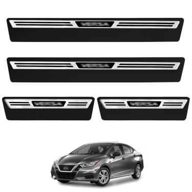 Imagem de Jogo de Soleira Premium Versa 2021 a 2025 Escovada 4 Portas