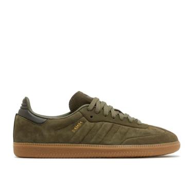 Imagem de adidas Tênis de futebol masculino Originals Samba, Goma de Oliva Strata, 7.5