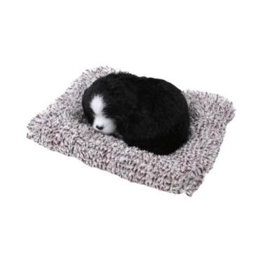 Imagem de Brinquedo De Pelúcia Fofo De Cachorro Dormindo Para Decoração De Conso