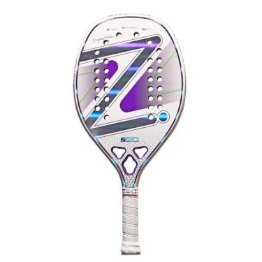 Imagem de Raquete de Beach Tennis Pro Violet Collani White Zeiq  3K