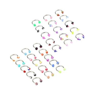 Imagem de Piercings De Acrílico Em Formato De Ferradura Para Septo, Lábio, Sobra