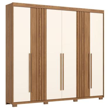 Imagem de Guarda Roupa Casal 6 Portas Norton Nature-off White - Móveis Henn Nature-off White