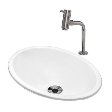 Imagem de Cuba Pia Banheiro Sophia Torneira Dl05 Valvula Abs Branco