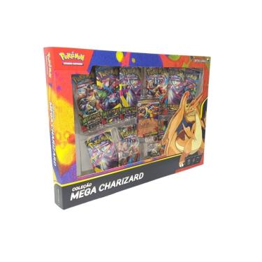 Imagem de Pokémon Box de Coleção Mega Charizard Jogo de Cartas Copag