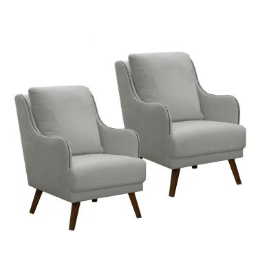 Imagem de Kit 2 Poltronas Arezo com Molas Ensacadas Movellu Home