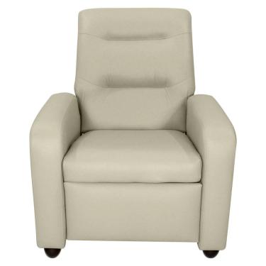Imagem de Poltrona Classic Reclinável Tecido Corino Matrix Cor Bege