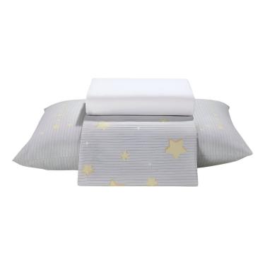 Imagem de Jogo Lençol Solteiro Infantil Dohler 3 Pçs Brilha no Escuro