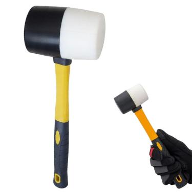 Imagem de Martelo De Borracha Assentar Piso Azulejo Ergonomico Marreta Obra Construcao Ceramica Porcelanato Reparo Manutencao
