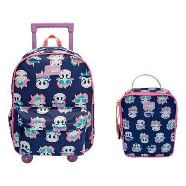 Imagem de Kit Mochila + Lancheira Unicórnio Tênis Puket