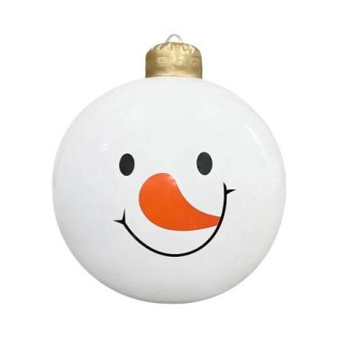 Imagem de Boneco De Neve Inflável Branco, Bola De Natal Em PVC, Decoração Gigant