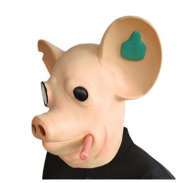 Imagem de Máscara Costume Watch Dogs Legion Pig Smoking Latex, tamanho único