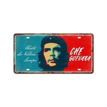 Imagem de Decoração de parede com letreiro de metal Che Guevara Vintage 15x30cm 