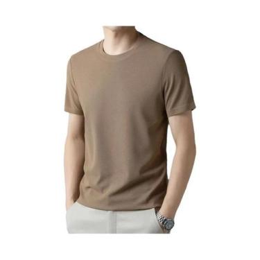 Imagem de 2024 novo waffle masculino em torno do pescoço manga curta camiseta ve