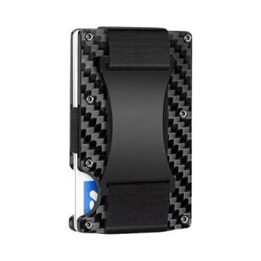 Imagem de Carteira Unissex Fina De Metal Com RFID Para Cartões De Crédito, Porta