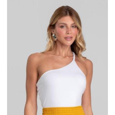 Imagem de Body Feminino Alça Trançada Dianna Branco, PP, Branco