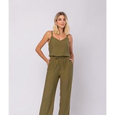 Imagem de Conjunto Salvatore Fashion Alfaiataria Regata Calça Fenda Feminino-Feminino