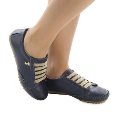 Imagem de Tênis Feminino Sapatênis Mocatênis Confort - Clara Maria Shoes, Azul m