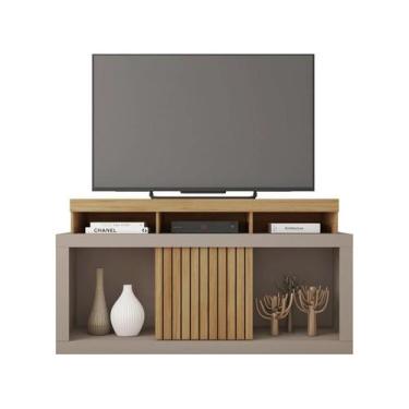 Imagem de Rack para TV Até 55 Polegadas Dragon 1 Porta Ripada Buriti/Fendi - Cae