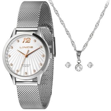 Imagem de Relógio LINCE KIT feminino prata rosê LRMH210L34 K09YB2SX