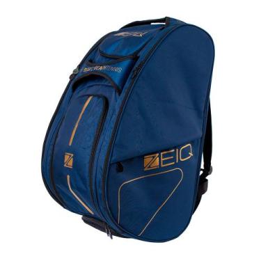 Imagem de Raqueteira Zeiq BT Pro Azul e Dourada, Azul