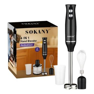 Imagem de Mixer Vertical Bebidas Gelada 4 Em 1 Aço Inox 300w Sokany 127v, 110V