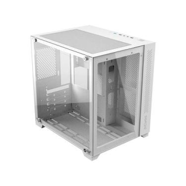 Imagem de Gabinete Gamer Forcefield White Ghost - Frontal E Lateral Em Vidro - P