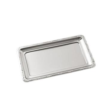 Imagem de Travessa Retangular Média em Aço Inox para Servir Petiscos - Pantheon 