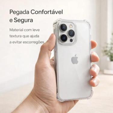 Imagem de Capa Transparente iphone Anti Impacto proteção reforçada com borda pro