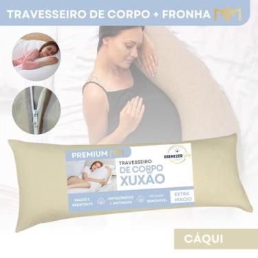 Imagem de Travesseiro de Corpo Xuxão 135x45cm Antialérgico Fibra Siliconada Conf