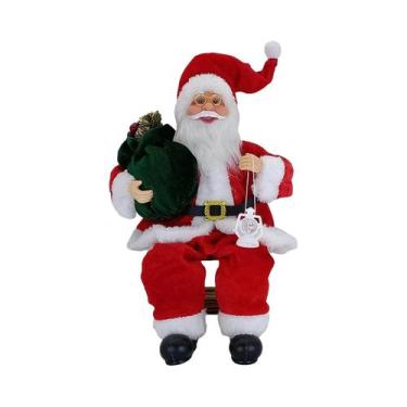 Imagem de Decoração De Árvore De Natal Papai Noel De 35cm, Ornamento Para Janela