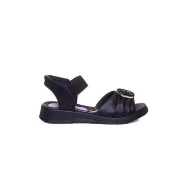 Imagem de Sandália Papete Piccadilly Slipfit Anabela Preto-Feminino