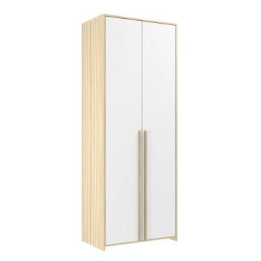 Imagem de Guarda-roupa de Bebê 2 Portas Modulados Branco / Nature - Divicar Móve