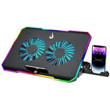Imagem de Base com Cooler para Notebook Rise Mode, 17", Galaxy Black X3, RGB, USB - RM-CN-03-RGB-...