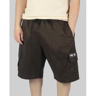 Imagem de Bermuda DR7 Street Cargo Logo Hidrante - Marrom, G2