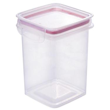 Imagem de Porta mantimentos Hermético Trava Mais 830ml vermelho Plasutil ref.993