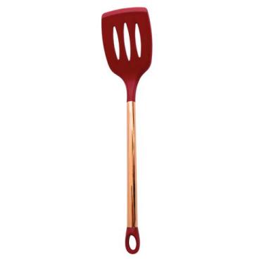 Imagem de Espátula Silicone Premium Cozinha Vazada Bolo Fritura - Paramount, Ver