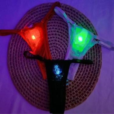 Imagem de Calcinha Pisca Pisca Lingerie Sensual Fio Dental com Renda Elastano Lu