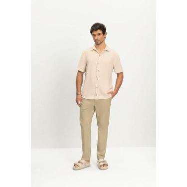 Imagem de Camisa masculina em linho Essendi -Natural, P, Natural