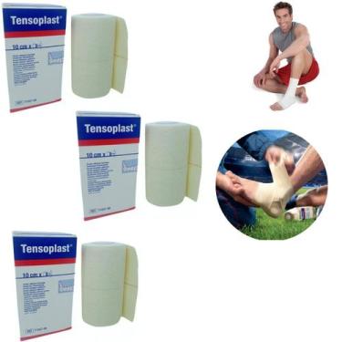 Imagem de Bandagem Tensoplast Fixação De Curativos Feridas Pele 10cm x 4,5m - Ki