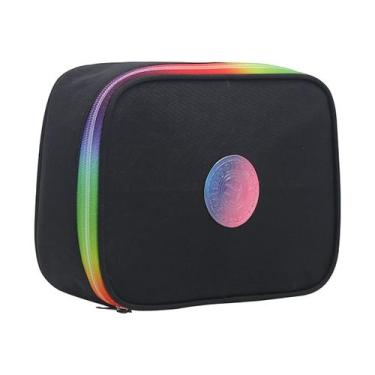Imagem de Estojo Escolar Box Com Zíper Tie-dye Nylon Yepp Not So Basic Rainbow, 
