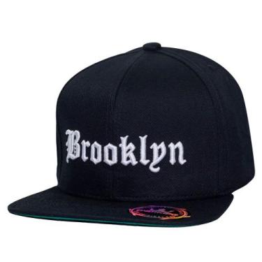 Imagem de Boné Overking Brooklyn Aba Reta Snapback Preto