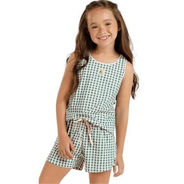 Imagem de Shortdoll Regata Feminino Infantil Cor com Amor - 2050040 COR, Verde, 