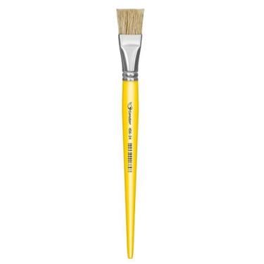 Imagem de Pincel Chato Cerda Natural Cabo Longo Amarelo 456 Condor, 24