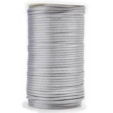 Imagem de Cordão de Cetim Rabo de Rato 4mm 100 Metros - artePunto, Prata